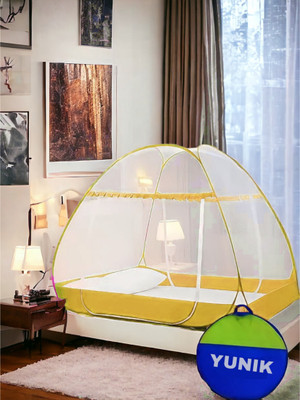Fozii Enterprises Polyester Adults Washable FoziMN-1720AB Mosquito Net(Yellow, Tent)
