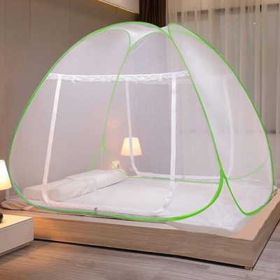 Yunik Polyester Adults Washable YU-GREENHEART-KING_20 Mosquito Net(GREEN HEART, Tent)