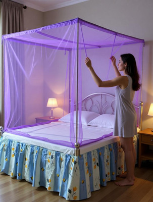 ShopGlobal Nylon Adults Mosquito Net(Purple)