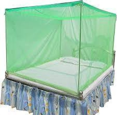 New Faimly Bazar Nylon Adults Washable Mosquito_Net 05 Mosquito Net(Green, Frame Hung)