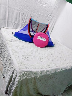shahbuddin international Polyester Kids Washable baby size mosquito net Mosquito Net(dark blue mosquito net, Tent)