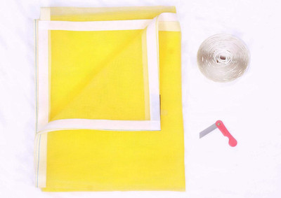 WENGEN Polyester Adults Washable PE-Planet Mosquito Net-4/7feet-YELLOW Mosquito Net(Yellow, Frame Hung)