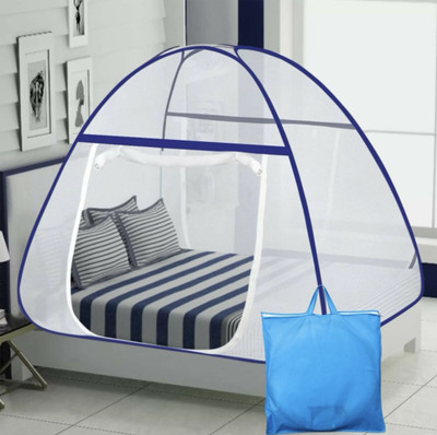 Pri Saree HDPE - High Density Poly Ethylene Adults Washable High Quality Mosquito Net Double Bed Mosquito Net(White, Bluee, Tent)