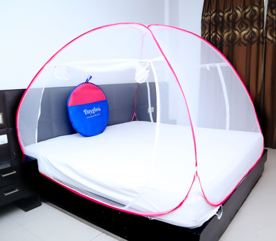 DAYGLOW Polyester Adults Washable MN-DB--PNK-03 Mosquito Net(Pink, Tent)