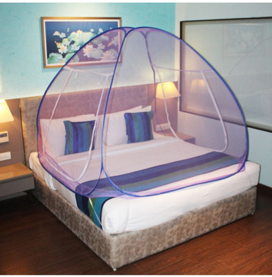 Fozii Enterprises Polyester Adults Washable FoziMN-1501AB Mosquito Net(Blue, Frame Hung)