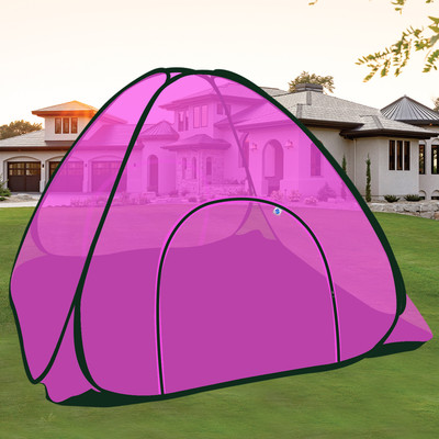 Shreenathji Jewellers Polyester Adults Washable Polyester Foldable Double Bed Multi Color Mosquito net with Base for Adults Mosquito Net(Pink, Tent)