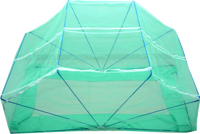 Elegant Mosquito Net Nylon Adults 4x6 Feet Single Bed Mosquito Net(Green, Frame Hung)