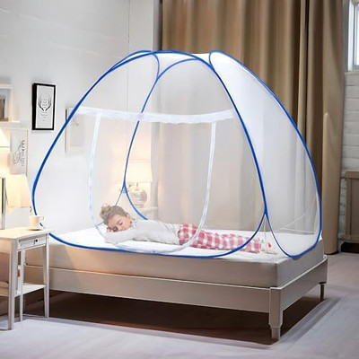 kiv Polyester Adults Washable MOSQUITO NET Mosquito Net(White, Bed Box)