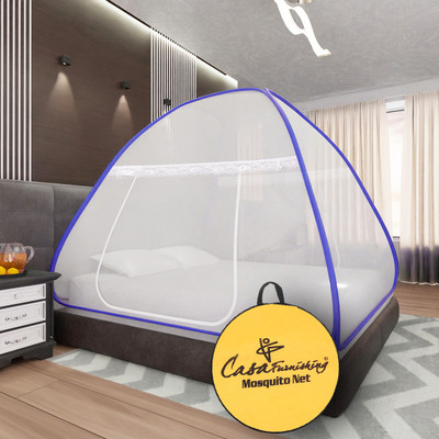 CASA FURNISHING MN K BLUE Polyester Washable Adults Mosquito Net(ROYAL BLUE, Tent)