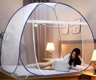SIFRA Polyester Adults Washable Blue_MS_242 Mosquito Net(Blue, Tent)