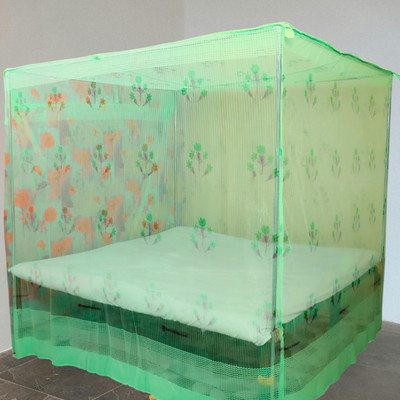 Privine Polyester Adults Washable double/queen bed 6x7 feet machhardani/mosquito net frame hung/hanging Mosquito Net(Green, Tent)
