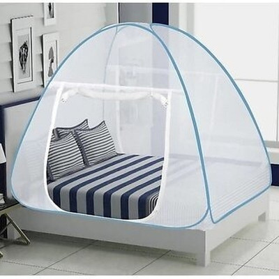 Fozii Enterprises Polyester Adults Washable FoziMN-1451ABu Mosquito Net(SKY BLUE, Tent)