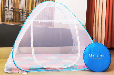 FOZI ENTERPRISES Nylon Adults Washable Nylon Tent Mosqu Net For Single Bed Mosquito Net(Blue, Tent)