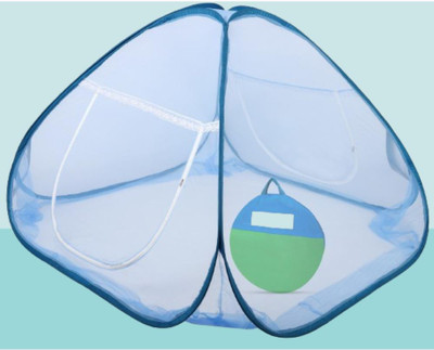 Rsmosquito Polyester Adults Washable Foldable_Blue net_A1 Mosquito Net(Blue, Bed Box)