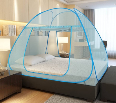 Fozii Enterprises Polyester Adults Washable FoziMN-877AB Mosquito Net(SKY BLUE, Tent)