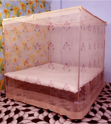 JHMENTERPRISES Polyester Adults Washable Bed box Mosquito Net(Orange, Bed Box)