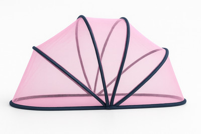Hazi lungni center HDPE - High Density Poly Ethylene Kids Washable Mosquito net baby 0 to 36 month size color pink soft easy folding Mosquito Net(Pink, Bed Box)