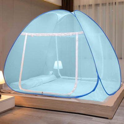Privine Polyester Adults Washable SIFRA Mosquito Net Premium Full Blue Mosquito Net(FULLBLUE, Tent)