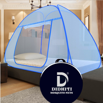 didhiti Polyester Adults Washable machardani simple pop up mosquito net tent machhardani ke design mosquito net te Mosquito Net(Royal Blue, navy, vyolet, blu, royal blue border, rangu, Tent)