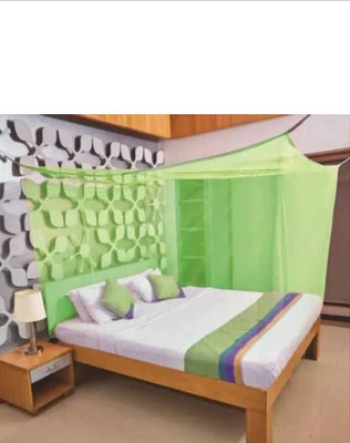 WELLVIEW Polyester Adults Washable Adults Washable polyester Mosquito Net for Protection Double Bed Net(Pink, Tent) Mosquito Net(Green, Tent)