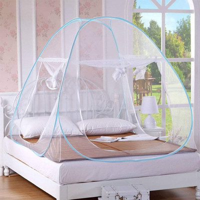 B B Enterprises Polyester Adults Washable Mosquito net for double bed & queen bed Provide full protection from mosquitoes Mosquito Net(White, Blue, Tent)