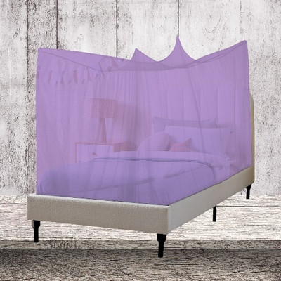 Nissi Polyester Adults Washable Dobule Bed Polyster Mosquito Net 4 x 6.5ft For Adults A104 Mosquito Net(Purple, Tent)
