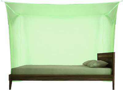 shlokenja Polyester Adults Washable Mosquito Net for Single Bed/Double Bed, Insect Protection Net (3 x 7, Yellow) Mosquito Net(Green, Tent)