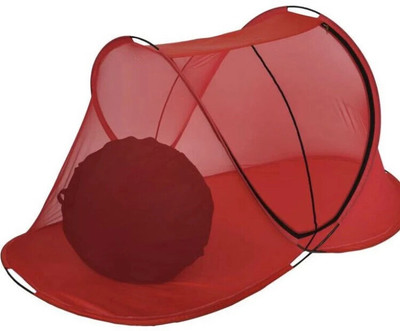 Gehloth Enterprises Polyester Adults Washable Mosquito net red colour Mosquito Net(Red, Bed Box)
