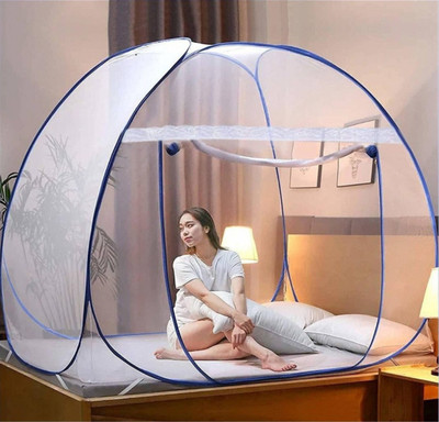 NR Enterprises Polyester Adults Washable TENT Mosquito Net(White, Tent)