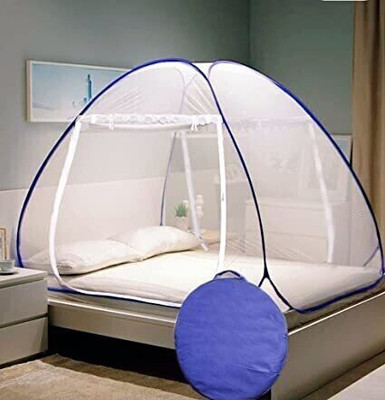 Hightech HDPE - High Density Poly Ethylene Adults Washable BLUE MOSQUITO NET Mosquito Net(Sky Blue, Tent)
