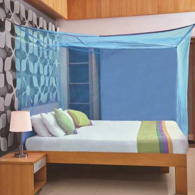 KHODALE HDPE - High Density Poly Ethylene Adults Washable NEW-The_RK_ZB022_D_BL_064 Mosquito Net(Blue, Bed Box)