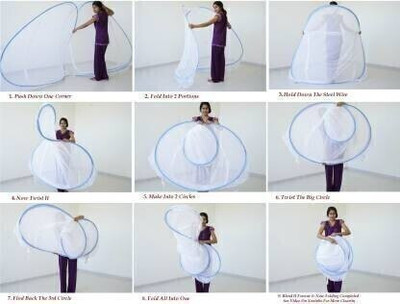 BELSODINE Polyester Adults Washable NEWMOSQUITO NETN387 H387 Mosquito Net(Multicolor, Tent)