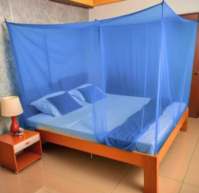 SAHEB BASTRALAYA HDPE - High Density Poly Ethylene Adults Washable Mono Mosquito Net(Blue, Bed Box)