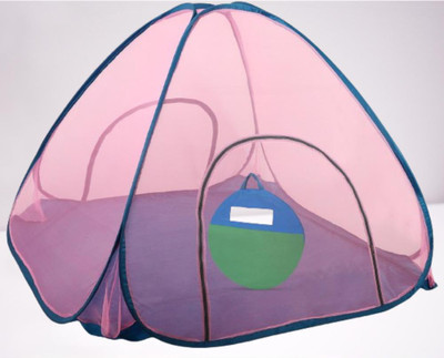 Rsmosquito Polyester Adults Washable Foldable_Pink net_A1 Mosquito Net(Pink, Bed Box)