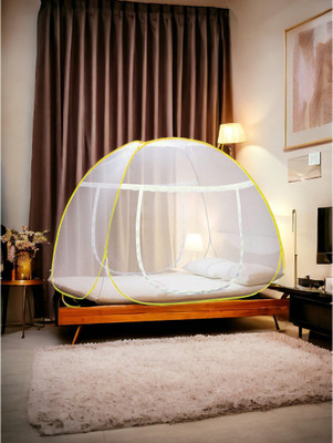 Fozii Enterprises Polyester Adults Washable FoziMN-409AB Mosquito Net(Yellow, Tent)