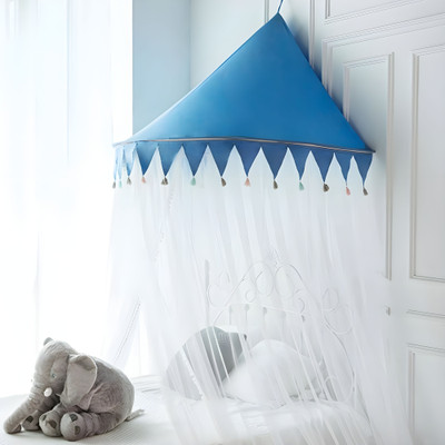 VVS Sky Portable Lightweight French Girls Bedroom Single to Double bed Polyester Washable Adults Mosquito Net(White, Tent)