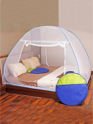 Fozii Enterprises Polyester Adults Washable FoziMN-1635AB Mosquito Net(SKY BLUE, Tent)