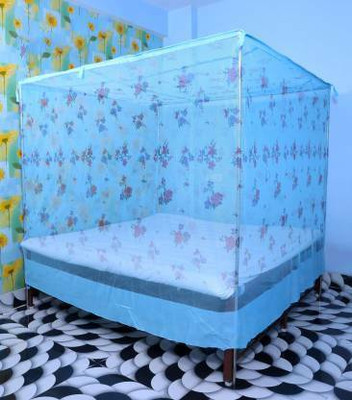 Mehon Craft Polyester Adults Washable SP 703-BLUE PRINT Mosquito Net(Blue, Tent)