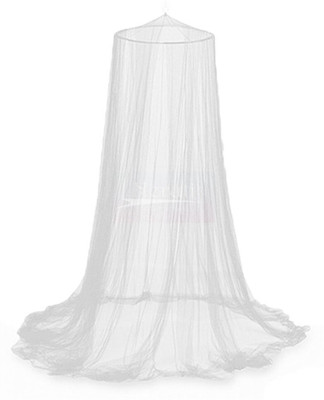 Neruti Enterprise Single bed ( Round ) Polyester Washable Adults Mosquito Net(White, Bed Box)