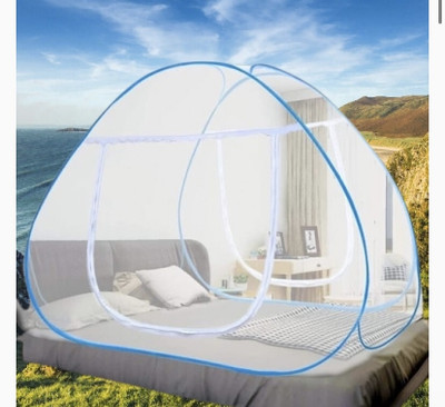 THEE NR Nylon Adults Washable NR_mosquito_sky_011n Mosquito Net(sky blue, Tent)