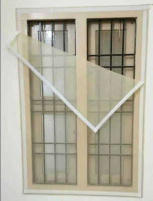 BLEMY 3*4 WHITE WINDOW NET Polyester Washable Adults Mosquito Net(White, Frame Hung)