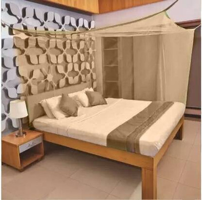 GriinViztal Polyester Adults Washable brown net 497560 Mosquito Net(Brown, Khaki, Bed Box)