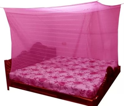 TOKO FASHION HDPE - High Density Poly Ethylene Adults Washable A-DOU-BED-MOS-21 Mosquito Net(Pink, Tent)