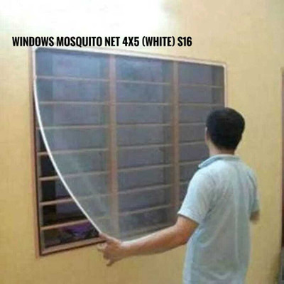 lkg enterprises Polyester Adults Washable 4X5 FT white window net Mosquito Net(White, Frame Hung)