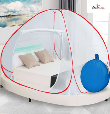 CASA FURNISHING Polyester Adults MN-P-K-D-RED Mosquito Net(Red, Tent)