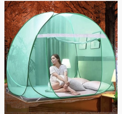 THEE NR Nylon Adults Washable NR_mosquito_green_005n Mosquito Net(Green, Tent)