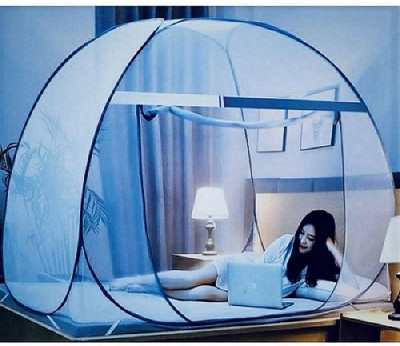 SIFRA Polyester Adults Washable Blue_MS_150 Mosquito Net(Blue, Tent)