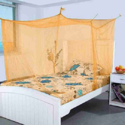 EpicEdge Nylon Adults Washable 6FT x 3FT Single bed Mosquito Net(Orange, Bed Box)