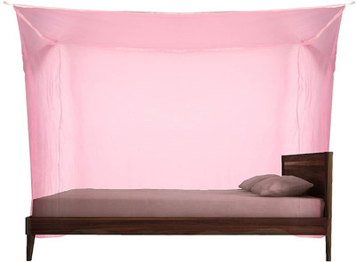 shlokenja Polyester Adults Washable Mosquito Net for Single Bed/Double Bed, Insect Protection Net (3 x 7, Yellow) Mosquito Net(Pink, Tent)