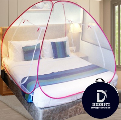 didhiti Polyester Adults Washable WHITE mosquito net red machardani double bed mosquito net tent for outdoor use Mosquito Net(White, swet, safed, Blue, Navy Blue, Tent)